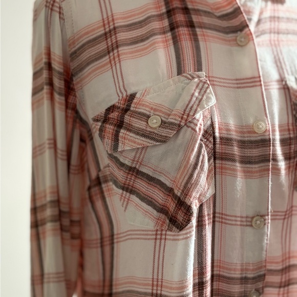 Jessica Simpson Long Sleeve Button Down Plaid Size S - Picture 4 of 11